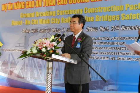 Động thổ gói thầu xây lắp số 3A (CP3A) – dự án nâng cao an toàn cầu đường sắt trên tuyến Bắc – Nam