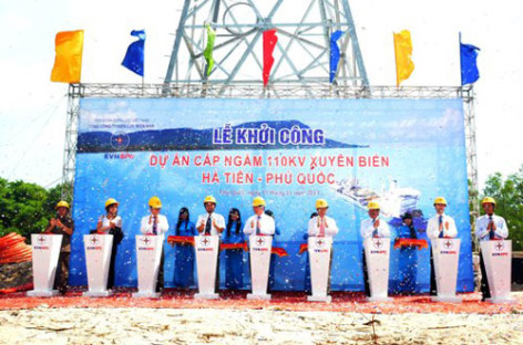 Khởi công dự án cáp ngầm 110kV xuyên biển Hà Tiên – Phú Quốc