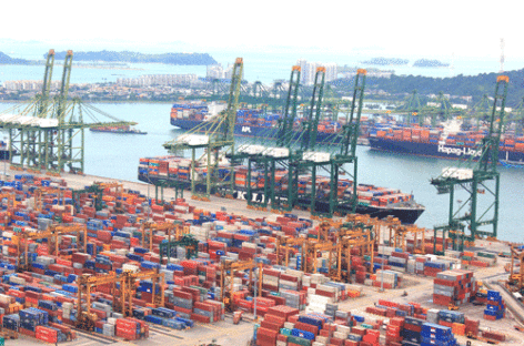 Cơ sở vật chất hiện đại tại cảng Singapore