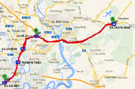 Sẽ có tuyến đường sắt Trảng Bom – Sài Gòn