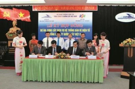 Tổng công ty đường sắt Việt Nam hợp tác ký kết hợp đồng cung cấp dịch vụ: Hệ thống bán vé điện tử