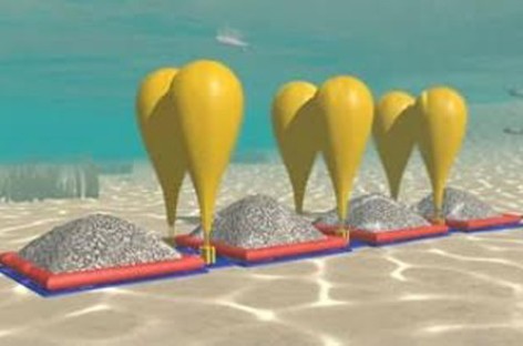 Trữ điện trong bóng khí sâu 55 mét dưới nước