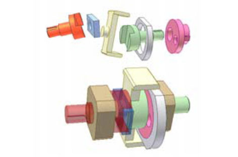 [Mô phỏng cơ cấu cơ khí] Biến đổi vận tốc nhờ cơ cấu Oldham 2
