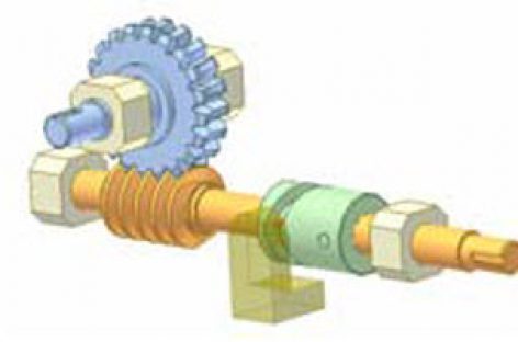 [Mô phỏng cơ cấu cơ khí] Bộ truyền trục vít 5a: Rotating and translating worm