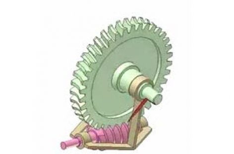 [Mô phỏng cơ cấu cơ khí] Bộ truyền trục vít 6: Bánh vít quay quanh trục vít