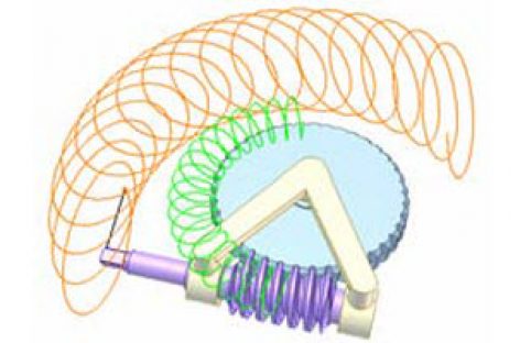 [Mô phỏng cơ cấu cơ khí] Bộ truyền trục vít 7: Rotating and rolling worm loci
