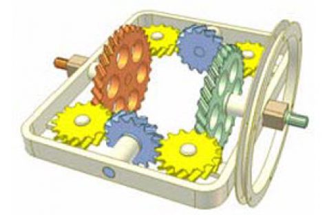 [Mô phỏng cơ cấu cơ khí] Bộ vi sai ô tô bánh răng trụ răng xoắn 1