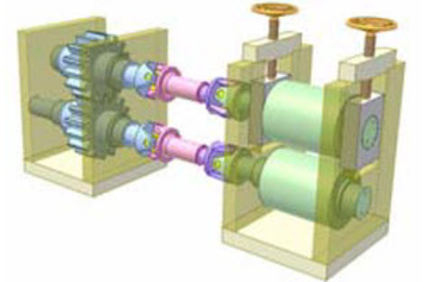 [Mô phỏng cơ cấu cơ khí] Truyền động giữa hai trục song song, vị trí điều chỉnh được 4