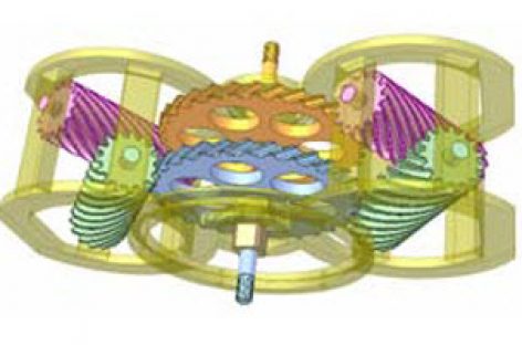 [Mô phỏng cơ cấu cơ khí] Bộ vi sai ô tô bánh răng trụ răng xoắn 2