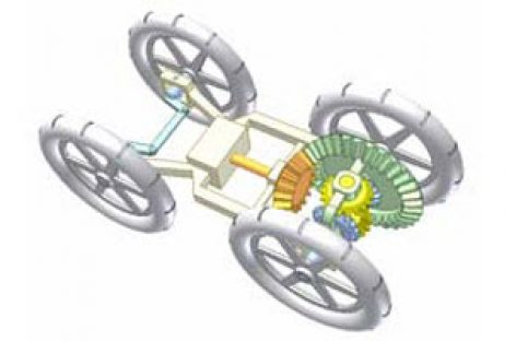 [Mô phỏng cơ cấu cơ khí] Bộ vi sai ô tô bánh răng nón 1