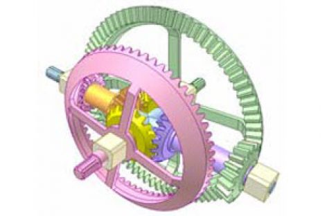 [Mô phỏng cơ cấu cơ khí] Bộ vi sai ô tô bánh răng nón 2