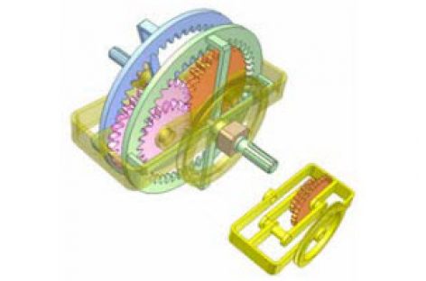 [Mô phỏng cơ cấu cơ khí] Bộ vi sai ô tô bánh răng răng trong