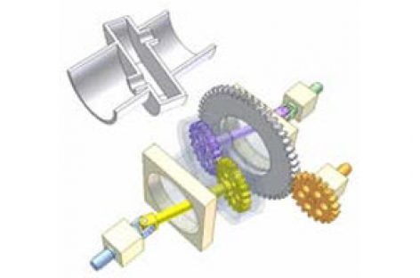 [Mô phỏng cơ cấu cơ khí] Bộ vi sai ô tô bánh răng trụ 2