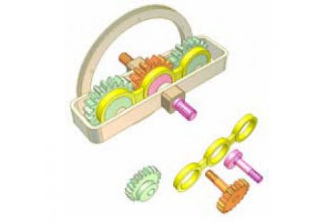 [Mô phỏng cơ cấu cơ khí] Bộ vi sai ô tô với bánh răng và cơ cấu bình hành