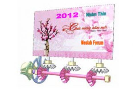 [Mô phỏng cơ cấu cơ khí] Biển quảng cáo 3 hình chuyển dùng cơ cấu Man