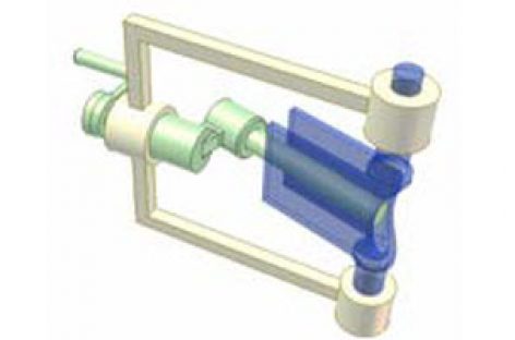 [Mô phỏng cơ cấu cơ khí] Cơ cấu cần lắc tay quay xiên 1