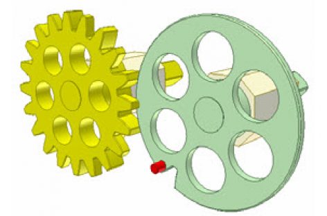 [Mô phỏng cơ cấu cơ khí] Transmission with mutilated tooth gear