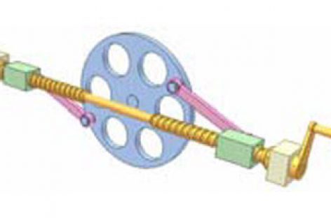 [Mô phỏng cơ cấu cơ khí] Bộ truyền vít me đai ốc và cơ cấu thanh 1b