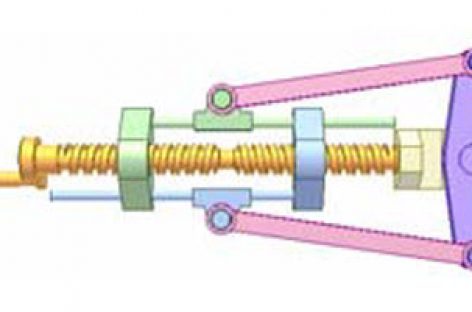 [Mô phỏng cơ cấu cơ khí] Bộ truyền vít me đai ốc và cơ cấu thanh 1c