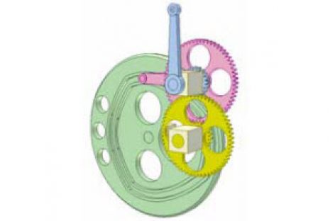 [Mô phỏng cơ cấu cơ khí] Cơ cấu biến chuyển động quay liên tục thành lắc 90 độ về hai phía có dừng 2