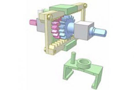 [Mô phỏng cơ cấu cơ khí] Đảo chiều chuyển động bằng bánh răng thanh răng 1