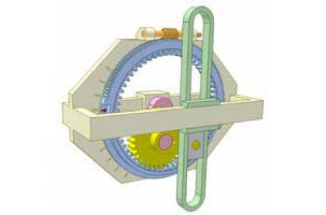 [Mô phỏng cơ cấu cơ khí] Cơ cấu tay quay con trượt có bánh răng hành tinh, điều chỉnh được độ dài hành trình 2