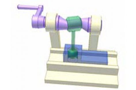 [Mô phỏng cơ cấu cơ khí] Cơ cấu tay quay con trượt không gian 2