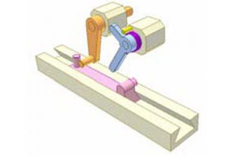 [Mô phỏng cơ cấu cơ khí] Cơ chế tay quay con trượt với khủyu đòn bẩy 1