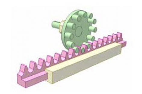 [Mô phỏng cơ cấu cơ khí] Bộ truyền bánh răng thanh chốt 1B