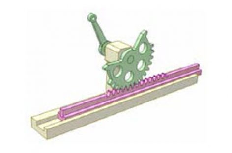 [Mô phỏng cơ cấu cơ khí] Bộ truyền bánh răng thanh răng 4c