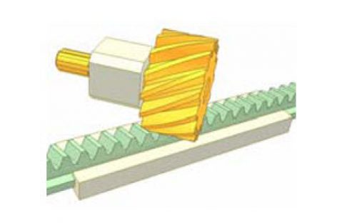 [Mô phỏng cơ cấu cơ khí] Bộ truyền bánh răng thanh răng không gian 1a