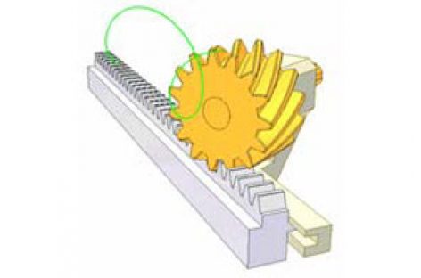 [Mô phỏng cơ cấu cơ khí] Bộ truyền bánh răng thanh răng không gian 1c
