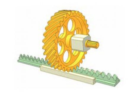 [Mô phỏng cơ cấu cơ khí] Bộ truyền bánh răng thanh răng không gian 1e