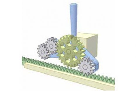 [Mô phỏng cơ cấu cơ khí] Cơ cấu đảo chiều cho thanh răng
