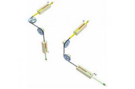 [Mô phỏng cơ cấu cơ khí] Cơ cấu cáp để chuyển hướng chuyển động thẳng 1