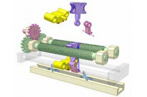 [Mô phỏng cơ cấu cơ khí] Cơ cấu hai vít me 1