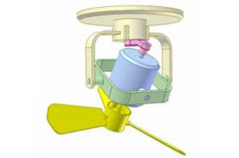 [Mô phỏng cơ cấu cơ khí] Quạt trần 1a