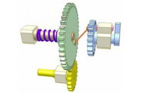 [Mô phỏng cơ cấu cơ khí] Cơ cấu an toàn 10 (bánh răng xoắn ốc)