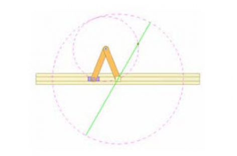 [Mô phỏng cơ cấu cơ khí] Cơ cấu vẽ đường thẳng 3a