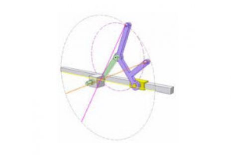 [Mô phỏng cơ cấu cơ khí] Cơ cấu vẽ đường thẳng 3b