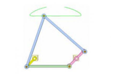 [Mô phỏng cơ cấu cơ khí] Cơ cấu vẽ đường thẳng 4a