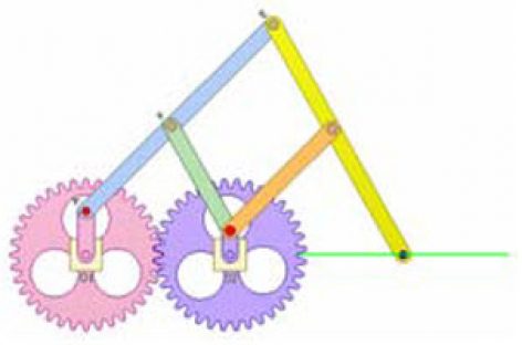 [Mô phỏng cơ cấu cơ khí] Pantograph vẽ đường thẳng 1b