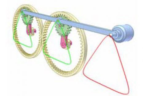 [Mô phỏng cơ cấu cơ khí] Quỹ tích trong bộ truyền bánh răng có trục di động A3b