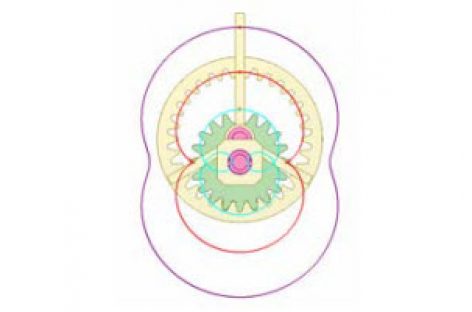 [Mô phỏng cơ cấu cơ khí] Quỹ tích trong bộ truyền bánh răng có trục di động B1