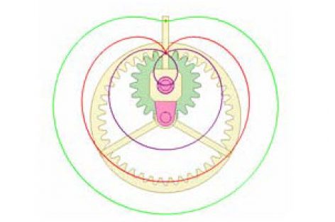 [Mô phỏng cơ cấu cơ khí] Quỹ tích trong bộ truyền bánh răng có trục di động B2