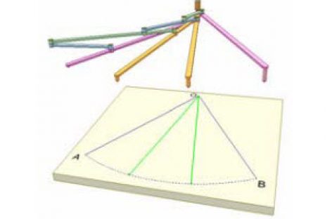 [Mô phỏng cơ cấu cơ khí] Com pa chia góc thành 3 phần bằng nhau