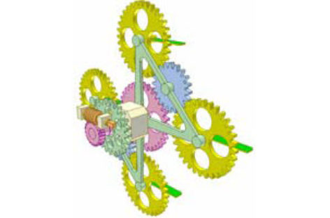 [Mô phỏng cơ cấu cơ khí] Giữ hướng không đổi trong khi chuyển động 9b