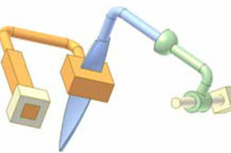 [Mô phỏng cơ cấu cơ khí] Cơ cấu 4 khâu không gian 8