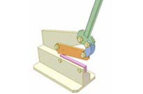 [Mô phỏng cơ cấu cơ khí] Kéo cắt tôn dùng cơ cấu 4 khâu bản lề