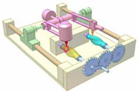 [Mô phỏng cơ cấu cơ khí] Máy phay gỗ chép hình 3D 2